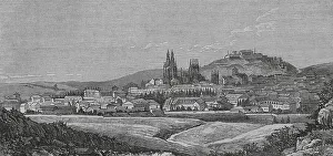 Castilla La Prints: Spain, Burgos. Panorama of the city
