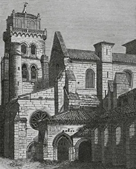 Castilla La Prints: Spain, Burgos. Santa Maria la Real de Las Huelgas Abbey