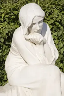 Cadaqu Prints: SPAIN. Cadaqu鳮Cementery. Sculpture by Josep
