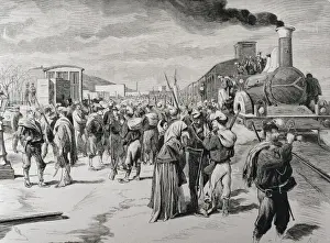 Espa X6fb21 Prints: Spain. Third Carlist War. Departure of a free