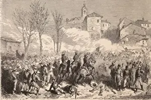 Attacks Prints: Spain. Third Carlist War. Savalls Carlist troops