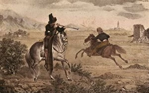 Spain. Carlist Wars. Cavalry of the Cid. Picture