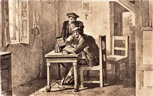 Carlists Prints: Spain. Carlists. Zumalacarregui teaching general
