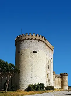 Crenellated Prints: Spain. Castile and Leon. Arevalo. Castle. Semicircular keep