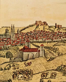 Castilia Collection: Spain. Castile and Leon. Burgos. 16th century. Engraving