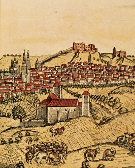 Burgos Gallery: Spain. Castile and Leon. Burgos. 16th century. Engraving