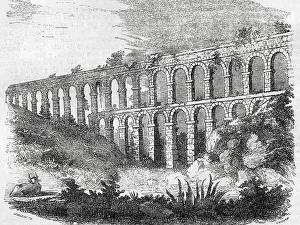 Aqueduct Prints: Spain, Catalonia. Aqueduct of Tarragona