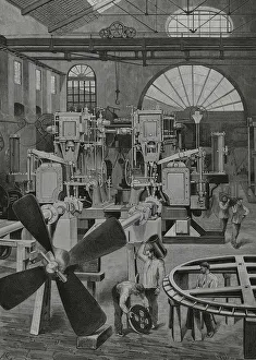 Industrialization Prints: Spain, Catalonia, Barcelona. Assembly section