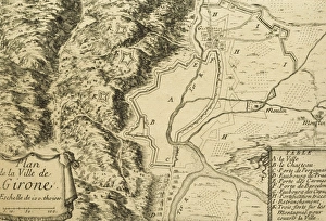 Negotiations Gallery: Spain. Catalonia. Girona. Plan of the city. 17th century