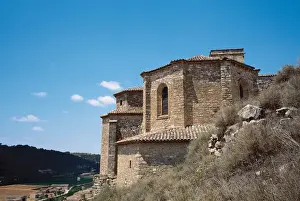 Lleida Prints: Spain. Catalonia. Guimera. Santa Maria parish church. Built