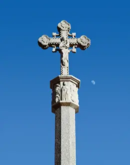 Abbot Prints: Spain. Catalonia. Poblet Monastery. Cross