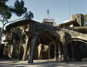 Spain. Catalonia. Santa Coloma del Cervello. The Crypt of th