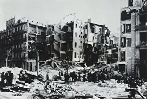 Bombings Prints: Spain. Civil War (1936-1939). Bombings of Barcelona