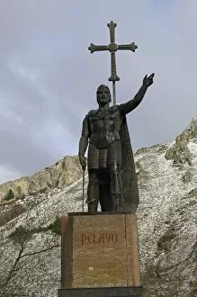 Asturians Collection: SPAIN. Covadonga. ASTURIAS. Covadonga. Statue