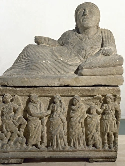 Etruscans Gallery: Spain. Etruscan art. Urn. 4th-3rd century AD