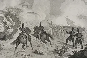 Manuel Prints: Spain. First Carlist War (1833-1840). Battle of Calanda