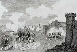 Romanticismo Prints: Spain. First Carlist War. Attack of Victoria