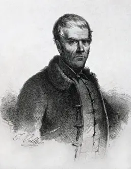 Merino Prints: Spain. First Carlist War. Cura Merino. Engraving