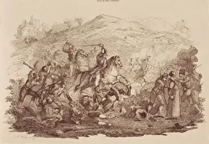 Romanticismo Prints: Spain. Firts Carlist War. Action of the Aralar
