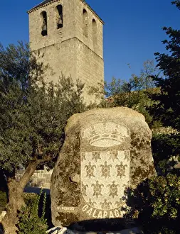 Iglesia Prints: Spain. Galapagar. Tower of Parish Church of Our Lady of