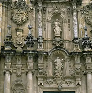 Salvador Prints: Spain. Galicia. Lorenzana. Church of the Monastery of San Sa