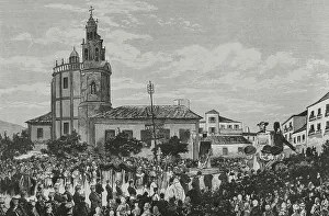 Giants Prints: Spain, Galicia, Pontevedra. The festivities of the city