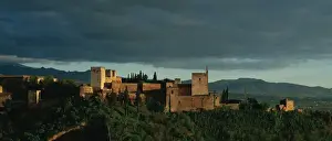 Overview Prints: Spain. Granada. The Alhambra. The Alcazaba