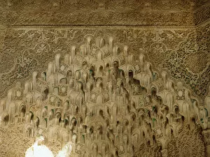 Stucco Gallery: Spain. Granada. The Alhambra. Hall of the Two Sisters. Detai
