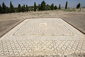 Images Dated 29th June 2006: Spain. Italica. House of the Neptune. Labyrinth Mosaic. Domu