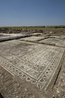 Spain. Italica. Roman city founded c. 206 BC. Ruins. Mosaic