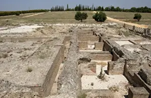 Spain. Italica. Roman city founded c. 206 BC. Thermae, Large