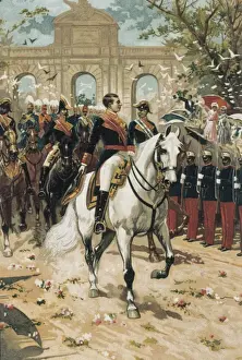 Spain. Kingdom of Alfonso XII. Triumphal entrance