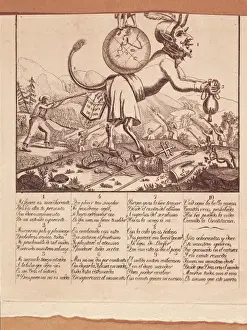 Spain. Kingdom of Fernando VII. Satire about