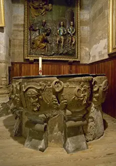 Rioja Prints: Spain. La Rioja. Calahorras Cathedral. Martyrss Baptismal
