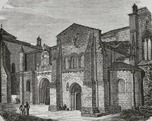Puerta Prints: Spain, Leon. The Basilica of San Isidoro - Romanesque church