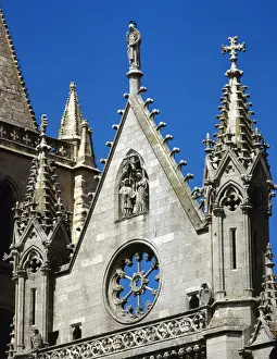 Spain. Leon. Cathedral. 13th century. Gothic style. Main fac