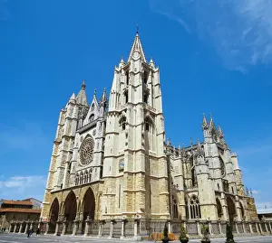 Castilian Prints: Spain. Leon. Cathedral. 13th century. Gothic style