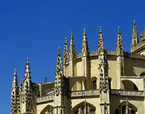 Castile Prints: Spain. Leon. Gothic cathedral. 13th-14th centuries. Pinnacle