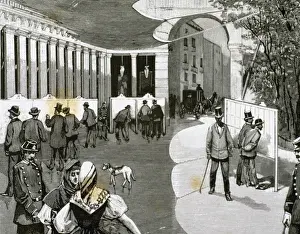 Electoral Prints: Spain. Madrid. Exhibition of the electoral lists, 1890. Engr