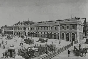 Traveler Prints: Spain, Madrid. New North Railway Station. Main facade
