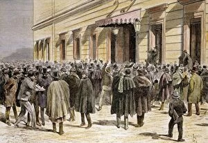 Abdication Gallery: Spain. Madrid. Proclamation of First Spanish Republic (1873