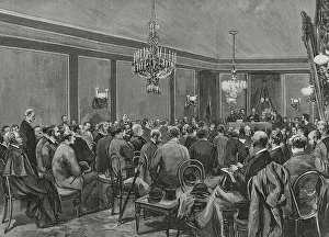 Economic Prints: Spain, Madrid. A session of traders and industrialists