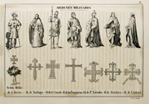 Beliefs Collection: Spain. Military orders. From left to right: Orden
