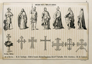 Alcantara Collection: Spain. Military orders. From left to right: Orden