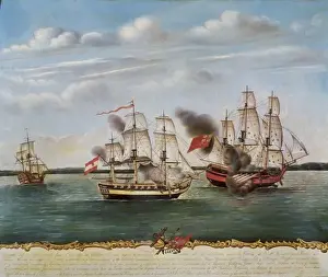 Spain. Naval fight of Guayaquil between Spain