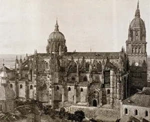 Spain. New Cathedral of Salamanca. Engraving