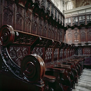Burgos Gallery: Spain. Ona. Monastery of the Saviour. Choir stalls