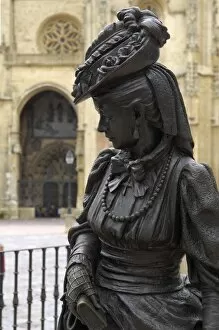 SPAIN. Oviedo. Statue of La Regenta