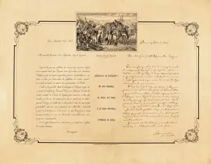 Espa Prints: Spain. Peninsular War (1808-1814). Letter of