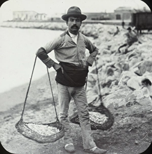 Spain and Portugal - Fisherman standing proudly on the shore Spain and Portugal - Fisherman standing proudly on the shore